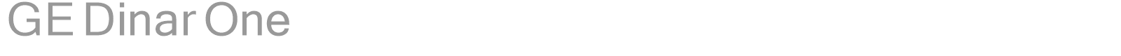 GE Dinar One font preview